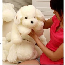 Plush dog doll stuffed lying dog toys lovely dog doll birthday gift about 50cm white beige 2024 - buy cheap