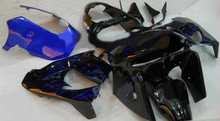 Kit de carenagem de motocicleta para kawasaki ninja zx9r 1998, 1999, zx9r 98, 99, azul, preto brilhante, abs, conjunto com 7 presentes, sg13 2024 - compre barato
