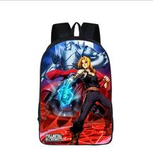 Anime Fullmetal Alchemist Backpack For Teenagers Edward Elric Children School Backpack Bags Kids Men Casual Travel Rucksack Bag 2024 - buy cheap