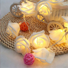 Cadena de luz romántica LED Rosa pequeña linterna parpadeante para decoración de dormitorio 2024 - compra barato