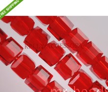 AAA calidad 100 unids/lote 10mm cubo rojo suelto cristal encanto de cuentas de cristal cuadrado cuentas artesanales pulsera DIY cuentas para hacer joyas 2024 - compra barato