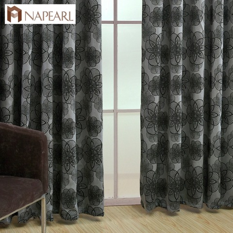 Napearl Floral Curtains For Living Room Window Blue Black Shade Luxury Jacquard Curtain Fabric For Balcony Kitchen Door Curtains Buy Cheap In An Online Store With Delivery Price Comparison Specifications Photos