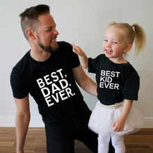 1pcs Family Matching Clothes Father Baby Top Tee Best Dad Kid Ever Me and Mini Me Father and Son Daughter Matching T Shirt 2024 - buy cheap