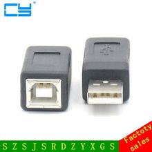 Convertidor USB macho a hembra para impresora, cabeza AM/BF, detector de cara cuadrada, adaptador de conector hembra 2024 - compra barato