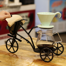 Filtros de café taza de filtro de goteo de café multifunción forma de bicicleta permanente para verter sobre la cafetera con soporte separado 2024 - compra barato
