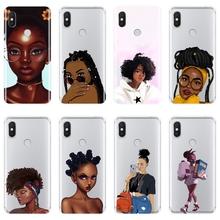 Back Cover For Xiaomi Redmi Note 4 4X 5 5A 6 Pro Prime Pocophone F1 Redmi S2 6A 5 Plus 4A Black Girl Silicone Soft Phone Case 2024 - buy cheap