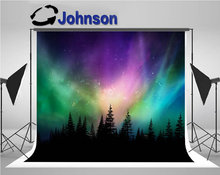 aurora Multicolored Northern Lights Borealis Canadian Forest backdrops   Computer print scenic background 2024 - buy cheap
