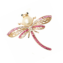Rhinestone Dragonfly Brooches Simulated Pearl Animal Brooch Pin Hot Selling Jewelry Pin Garment Accessories 2024 - buy cheap