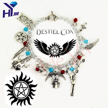 Movie Jewelry Supernatural Charm Vintage Bracelets Fashion Women Jewelry Multilayer Dean Sam Davils Winchester Gifts Souvenir 2024 - buy cheap