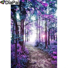 DIAPAI Diamond Painting 5D DIY 100% Full Square/Round Drill "Color path tree" Diamond Embroidery Cross Stitch 3D Decor A25081 2024 - buy cheap