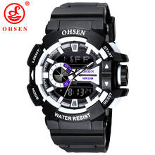 OHSEN Watches Men Luxury Brand Rubber Strap Watches Digital Date Mens Quartz Watch Casual Watch Men Wristwatch relogio masculino 2024 - buy cheap
