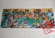 Wang Mu He Shou-pintura de bordado brocado para sala de estar, decoración antigua 2024 - compra barato