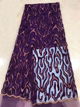 Tela de malla tela bordada de encaje de tul nigeriano con lentejuelas JRB-10183 tela con encaje de red francés gran oferta 2024 - compra barato