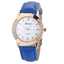Geneva Fashion Women Diamond Analog Leather Watch Casual Quartz Wrist Watch Women Dress Ladies Luxury Watches Reloj Mujer 2019 2024 - buy cheap