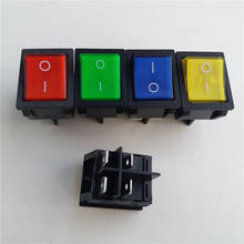 7pcs rocker switch 250V 30A 4pin 2 gear KCD4 31*25mm NO-OFF Green/Red/Blue/Yellow for power supply 2024 - buy cheap