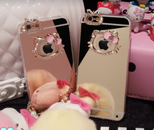 Beautiful Diamond Rhinestone +Mirror Soft TPU case cover For Apple iphone X XS Max XR 6 6s 7 8 Plus 5 5s SE 4 4s 2024 - buy cheap