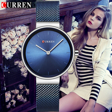 CURREN-relojes de marca de lujo con correa de malla para mujer, reloj de pulsera deportivo de cuarzo, 9016 2024 - compra barato