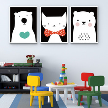 Space Wall Art Cartoon Animal Beer Cat Lovely For Living Room Nordic Minimalist Style Home Decor Painting Poster Canvas Unframe 2024 - buy cheap