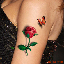 Waterproof Temporary Tattoo Sticker on body sexy 3D rose tattoo flower tatto stickers flash tatoo fake tattoos for girl women 2024 - buy cheap