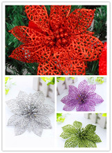 Cheap10pcs15cm varios colores Kunstbloemen voor Kerstboom Ornamenten Nieuwjaar Kerst bruiloft decoratie bloemen6ZHH186 2024 - compra barato