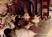 Retrato de artista, pintura al óleo de alta calidad, el ensayo del Ballet en el escenario, pintado a mano 2024 - compra barato