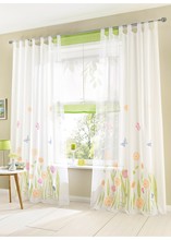 Beautiful handmade fabrics eco-friendly window screening,floral sheer curtain tulle 2024 - buy cheap