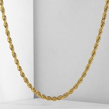 Twisted Rope Necklace Womens Mens Chain Yellow Gold Filled GF 3mm GN446 2024 - buy cheap
