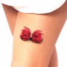 Красота 3D бант временная татуировка боди-арт флэш-Татуировка наклейка водостойкая хна тату для селфи искусственная фотонаклейка 2022 - купить недорого