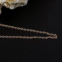 yellow Gold color necklace for Women Colar Feminina Bridal wedding Jewelry  Damen Halskette Anniversary minimalistic 2024 - buy cheap