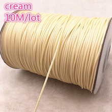 10meters 1mm Cream Waxed Cotton Cord Waxed Thread Cord String Strap Necklace Rope Bead DIY Jewelry Making For shamballa Bracelet 2024 - buy cheap