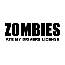 Виниловые наклейки для кузова автомобиля «зомби ATE MY водительские права», 17,8*5,5 см 2024 - купить недорого