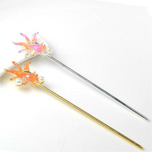 10 PCS 148*30mm Metal Alloy Gold Silver Color Fish Hair Sticks Hairpin For Women Hairwear Wholesale 2024 - buy cheap