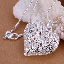 New special women color silver women lady wedding party jewelry heart lover necklace simple frosted flower necklace P218 2024 - buy cheap