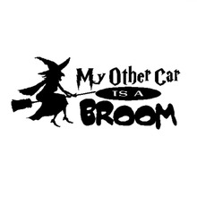 15.2CM*6.5CM Witch My Other Car Is A Broom Car Truck Auto Decal Sticker Car Sticker Accessories Stickers Black Sliver C8-1122 2024 - buy cheap