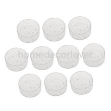 10x Plastic Clear Circle Wax Containers Candle Tealight Cups 2024 - buy cheap