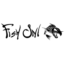 17cm*4.6cm Fish On Fishing Fashion Car Styling Car Sticker Decor Vinyl Decal S4-0201 2024 - buy cheap