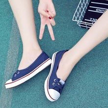 Autumn Spring Light Canvas Shoes Women Shoes slip-on Korean Tide Students Set Foot Pedal Flat Shoes 2024 - buy cheap