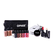 OPHIR 0.4mm Airbrush Makeup System Set with 3 Concealer Foundation 2 Blush 5 Eyeshadow Lipstick Set & Bag Makeup Tool _OP-MK001 2024 - buy cheap