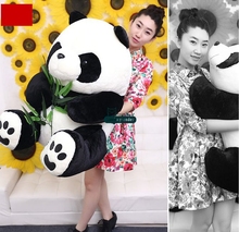 Dorimytrader популярная плюшевая игрушка 130 см в виде большой эмуляционной панды из бамбука, 51 ''большая Лежащая панда, подушка, кукла в подарок DY61543 2024 - купить недорого