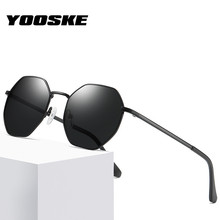 YOOSKE Polarized Sunglasses Women Men Trendy Brand Designer Polygon Driving Sun Glasses Shades Retro Small Eyewear UV400 2024 - buy cheap
