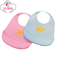 XCQGH Baby Crown Feeding bibs Waterproof Newborn Infant Toddler Soft Silicone Eva Bib Baby Boy Girl Apron 2024 - buy cheap