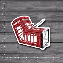Bloody phone booth waterproof laptop stationery stickers for Home decor Travel Suitcase Wall car sticker Sliding Plate[Single] 2024 - buy cheap