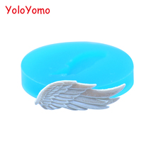 P184YL 28.2mm Angel Wing Flexible Silicone Mold - Cupcake Topper, Fondant, Jewelry DIY, Resin, Scrapbooking, Gum Paste, Candy 2024 - buy cheap