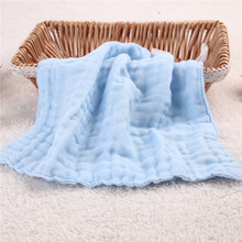 Wasoyoli-babero de 6 capas de algodón para niño, pañuelo de Color puro de 30x30cm, 100% muselina, 3 unids/lote 2024 - compra barato