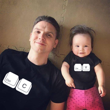 CTRL + C CTRL + V Family T-Shirt Father and Son Daughter Tshirts Matching Oufits Dad Baby Family Look Summer T Shirt Tops Tee 2024 - buy cheap