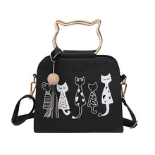 Женские сумки с милым котом, сумка-мессенджер с животными, женские сумки, кошка с рисунком кролика, сумка через плечо с рисунком, женская сумка, #5 $ 2024 - купить недорого