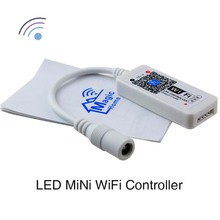 Novo controle wifi rgb com tamanho mini, temporizador/modo personalizado para smartphone com android e ios para faixa de led 5050/3528 2024 - compre barato