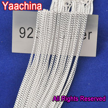 Stock 24Hours Free Ship 100PCS 18" Jewelry Findings Flat Curb Link 925 Sterling Silver Necklace Chains For Pendant Bulk 2024 - buy cheap