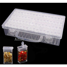 Caja de plástico con 64/28 rejillas para pintura de diamantes, contenedor organizador, estuche para medicamentos, almacenamiento de joyas, estuche de almacenamiento bordado 2024 - compra barato