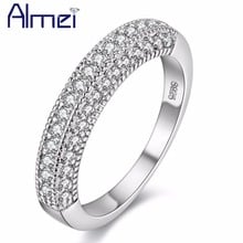 49% off Ring Men CZ Zircon Silver Rings for Women White Crytal Vintage Anel Wedding Anillos 2016 Fashion Bague Femme Aneis Y100 2024 - buy cheap